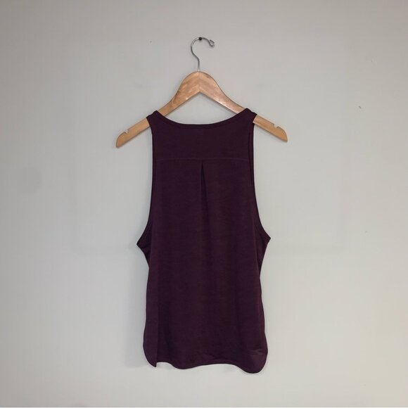 Diadora Tank Top Women’s Size Medium Purple Wine Camo High Neck Slits Activewear - Picture 5 of 7